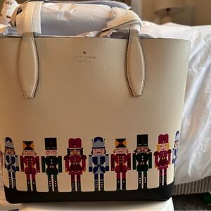 Kate Spade Cream Nutcracker Design Tote